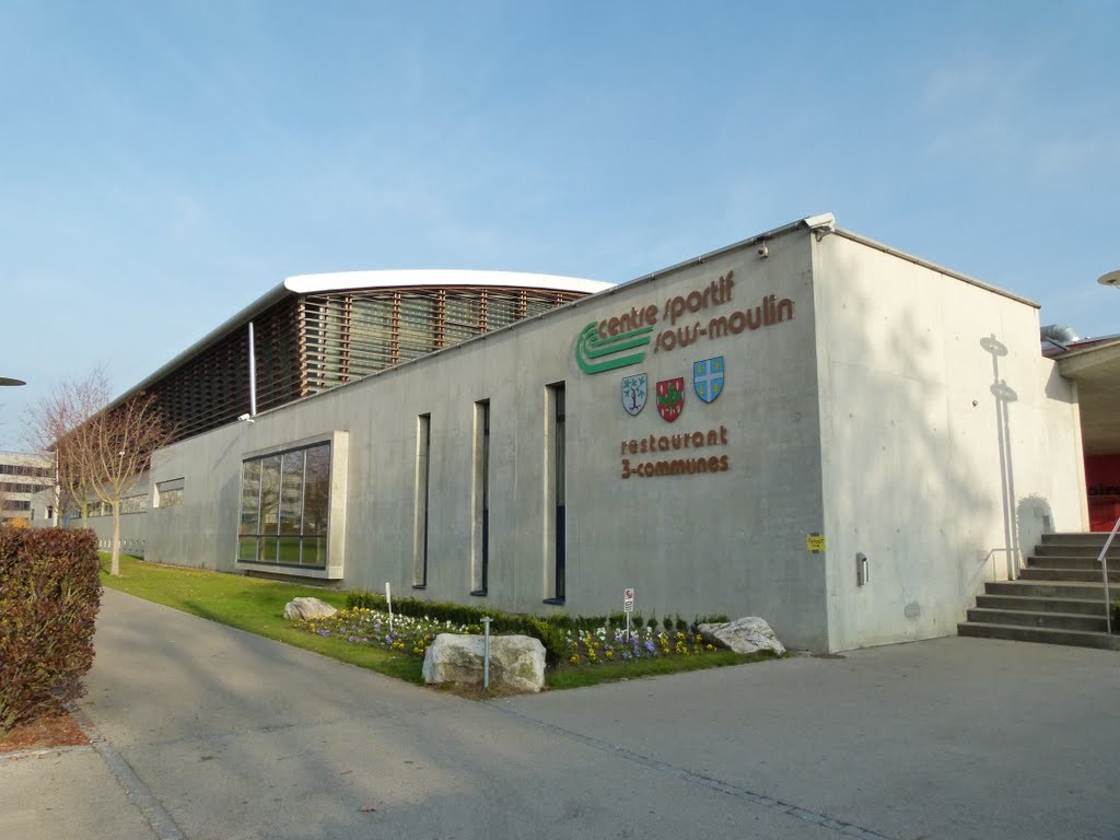 Photo du bâtiment du centre sportif de Sous-Moulin